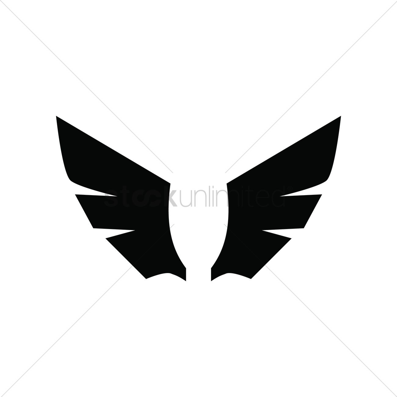1300x1300 Wings Silhouette Vector Image