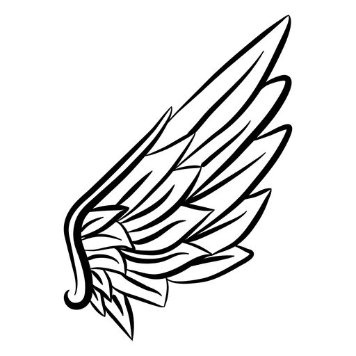 512x512 Detailed Wing Silhouette Up