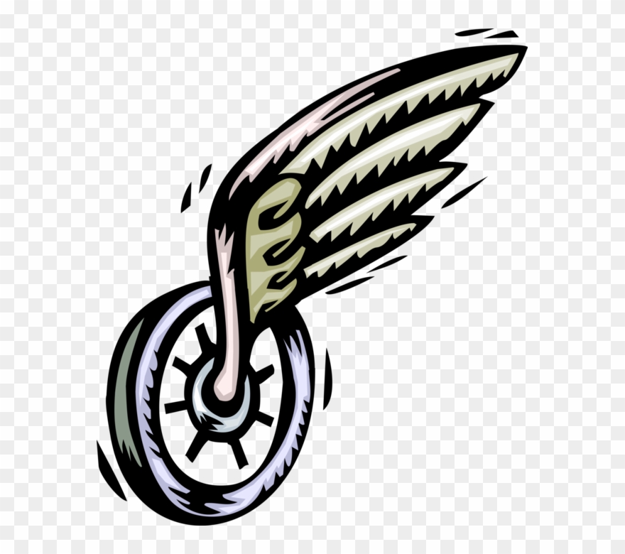 880x780 Vector Illustration Of Winged Wheel Of Hermes Symbol Clipart