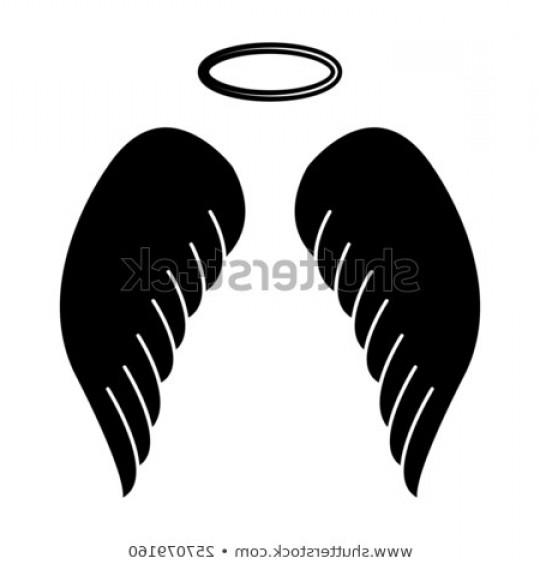 540x564 Wings Vector Icon Black Illustration Soidergi