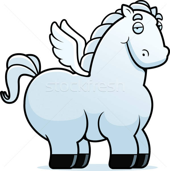 598x600 Cartoon Winged Horse Vector Illustration Cory Thoman