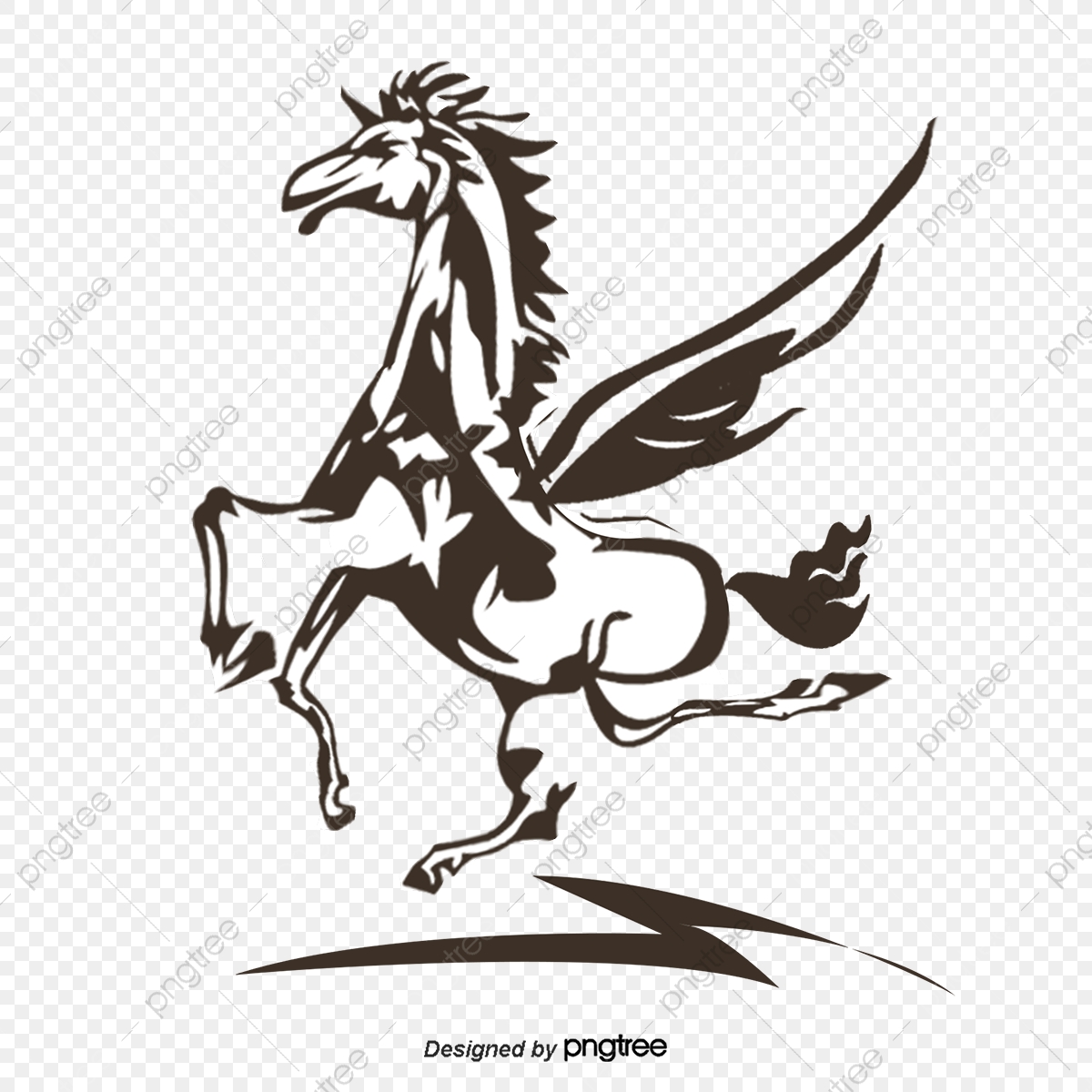 1200x1200 Winged Horse, Horse Vector, Horse Clipart, Vector Png And Vector