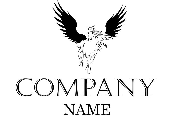 700x490 Winged Horse Logo Vector