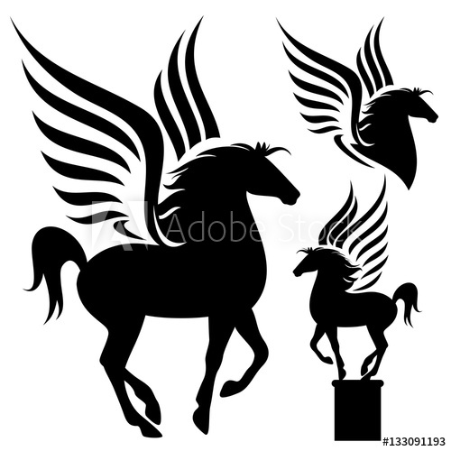 500x500 Prancing Pegasus