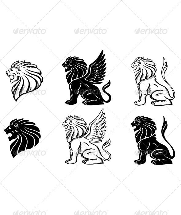 590x700 Vectors Graphics Lion Tattoo Design, Lion