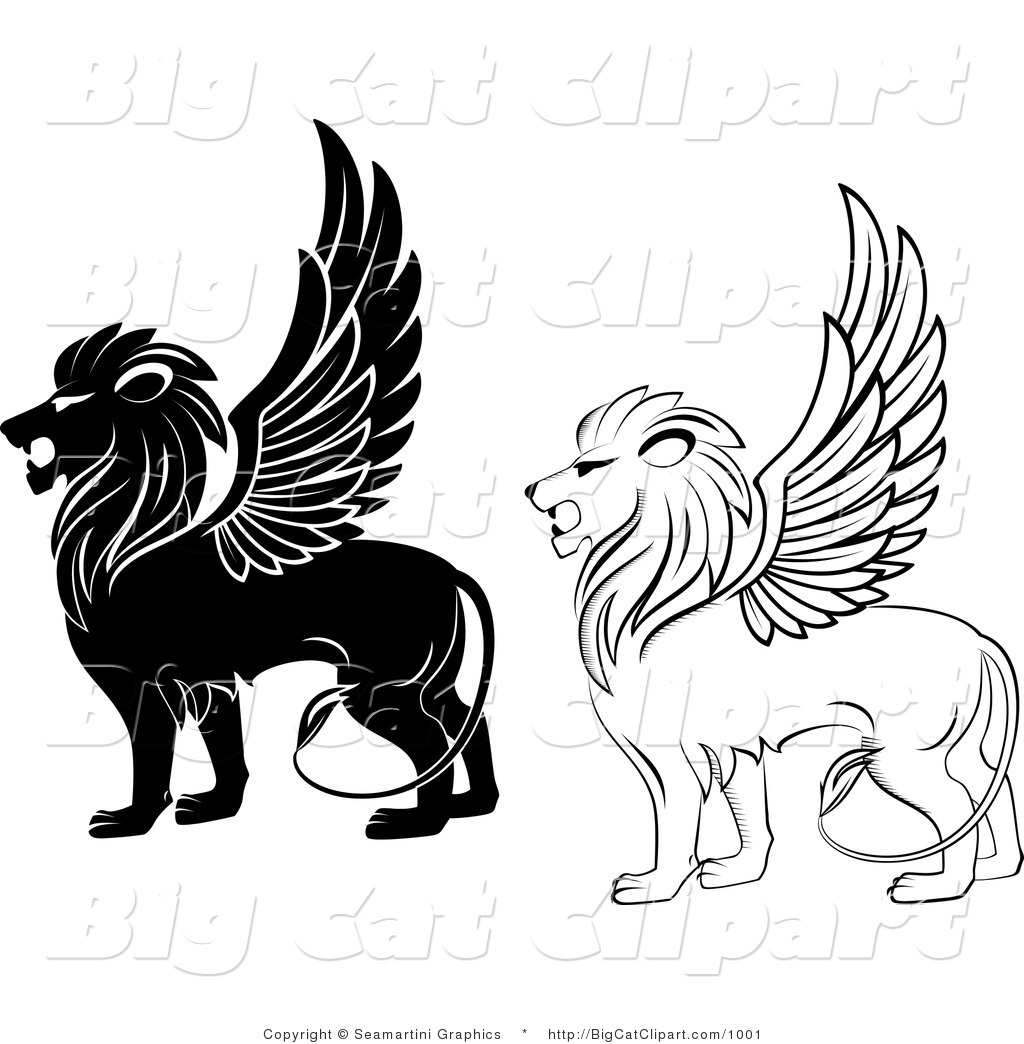 1024x1044 Big Cat Clipart Of Winged Lions