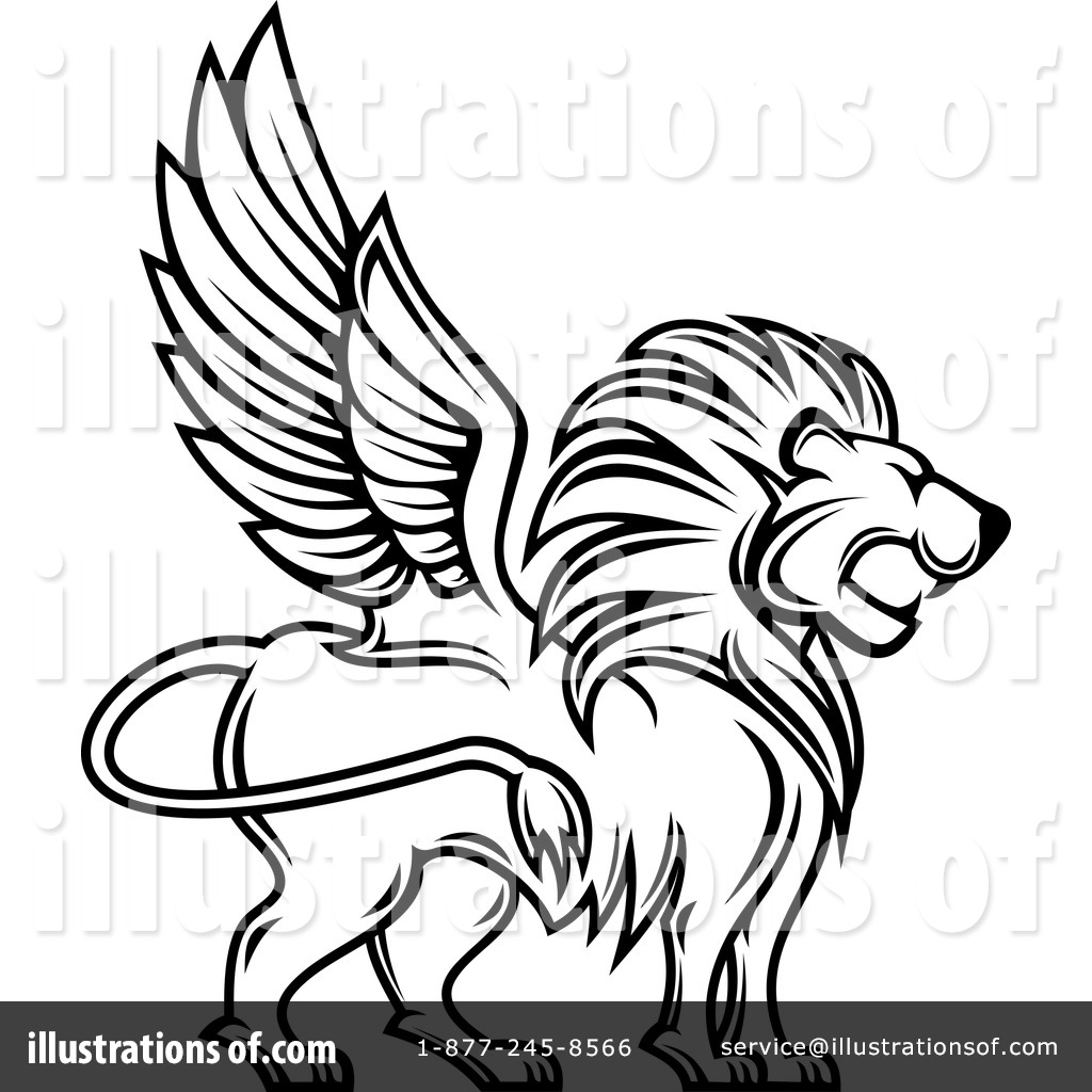 1024x1024 Winged Lion Clipart