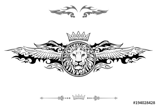 500x338 Winged Lion Shield Insignia Stock Image And Royalty Free Vector