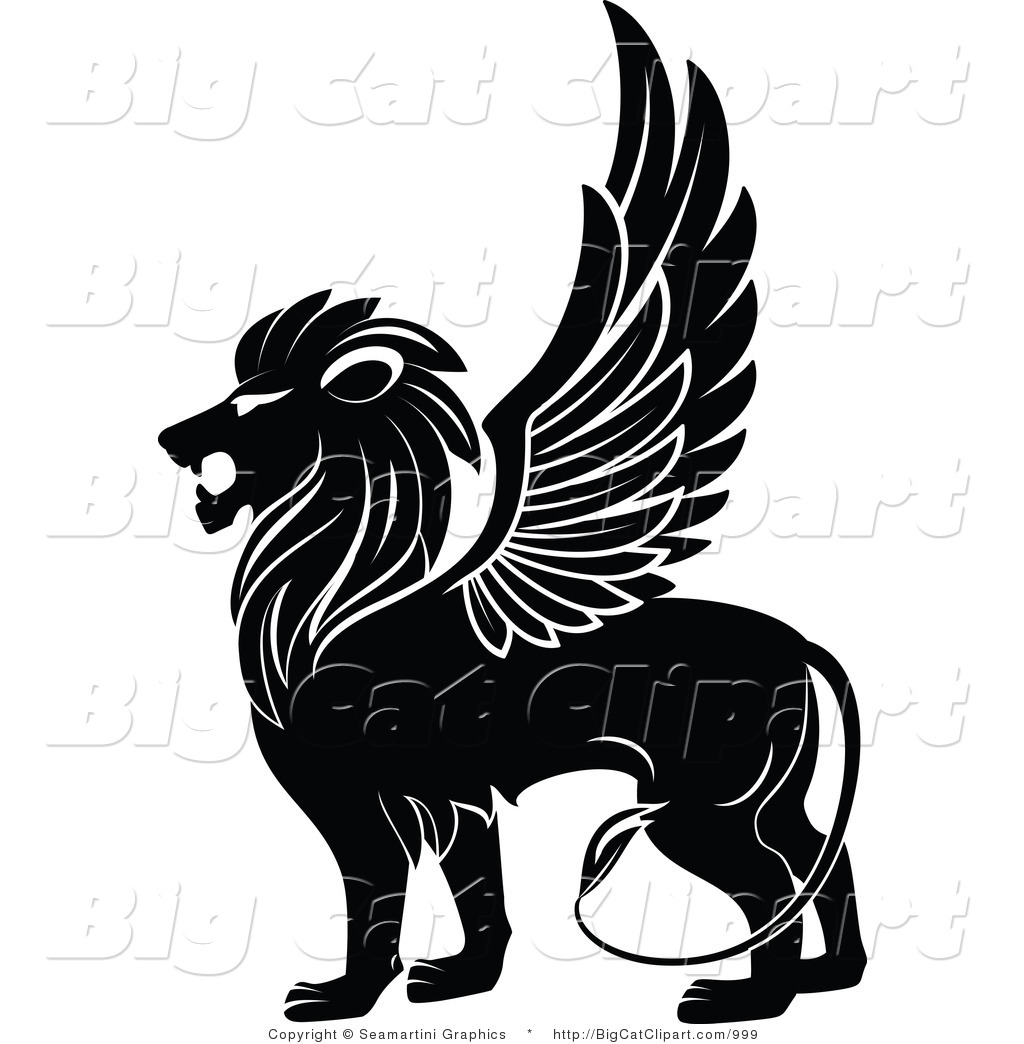 1024x1044 Big Cat Clipart Of A Black Winged Lion