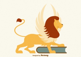 285x200 Winged Lion Free Vector Graphic Art Free Download