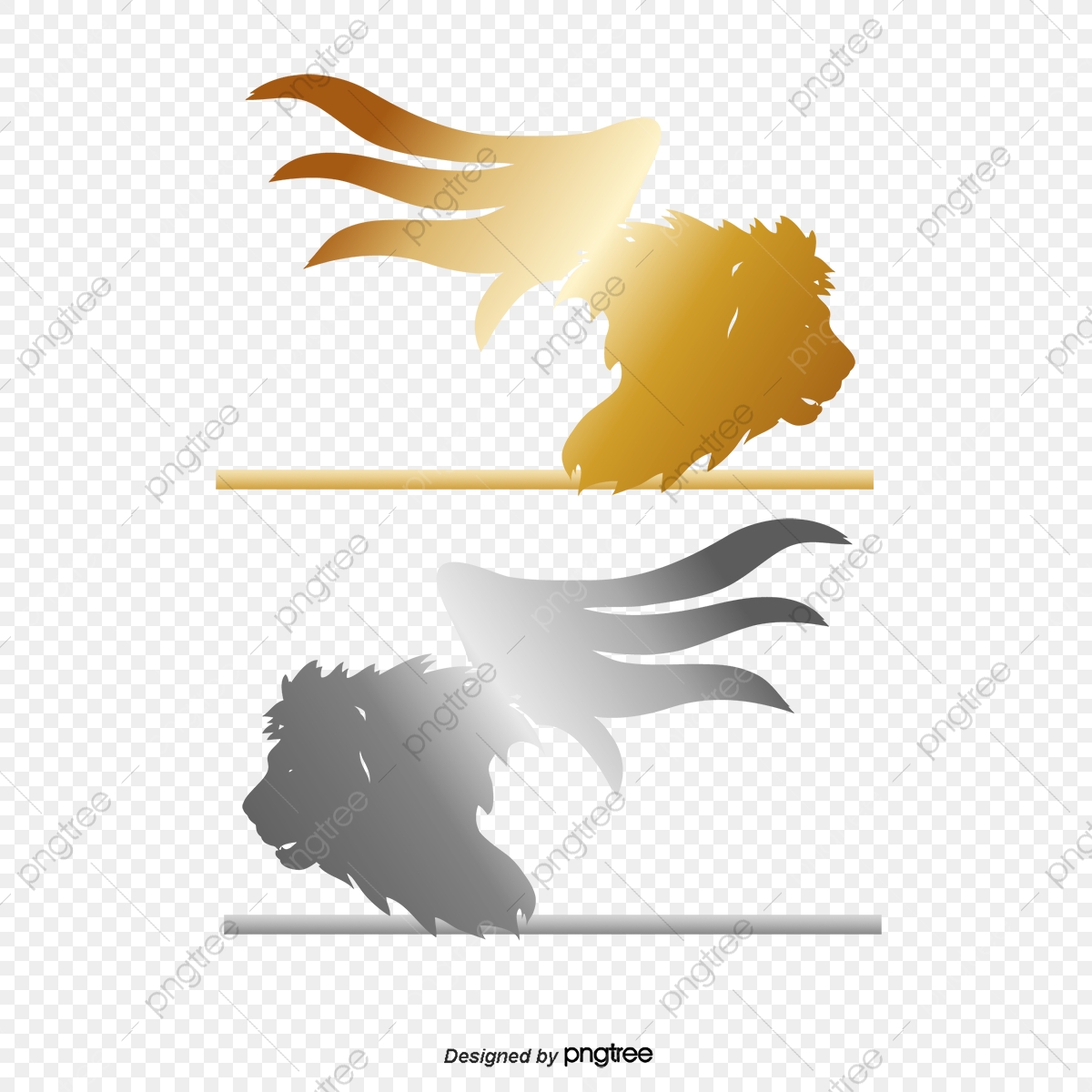 1200x1200 Creative Winged Lion Vector Material, Lion Clipart, Lion, Wing Png