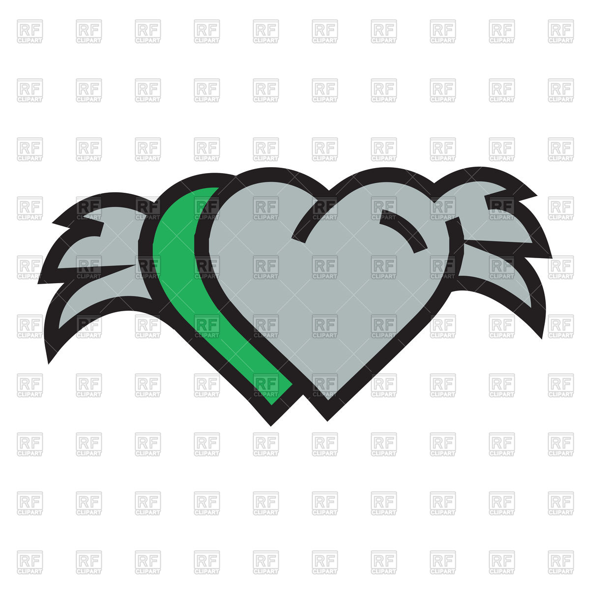 1200x1200 Hearts With Wings Cartoon Icon Vector Image Of Icons And Emblems