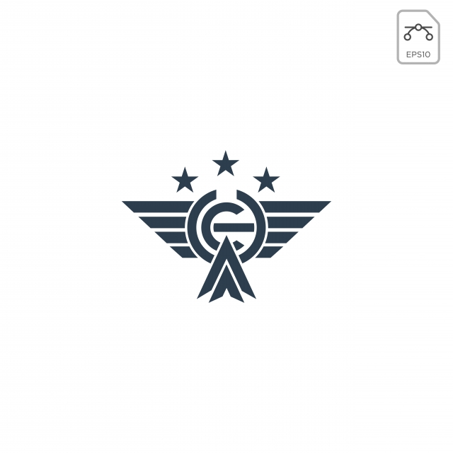 640x640 Initial Ch Wings Logo Icon Vector Abstract Design Isolated