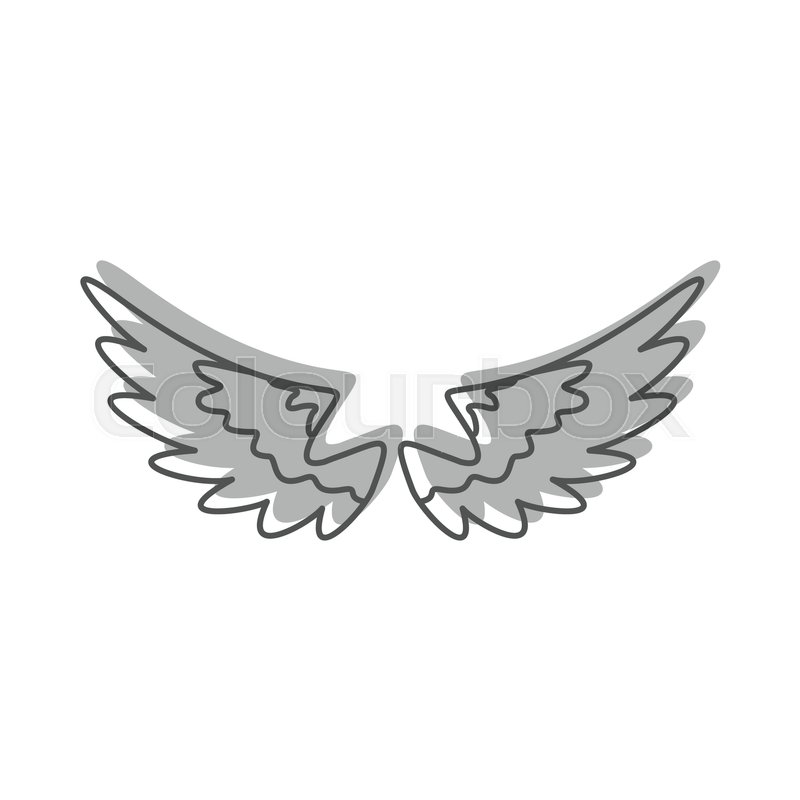 800x800 Angel Wings Doodle Icon Vector Stock Vector Colourbox