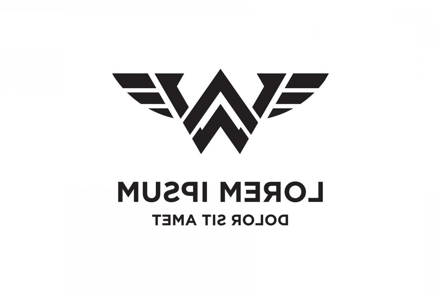 1440x960 W And Wings Logo Icon Vector Handandbeak