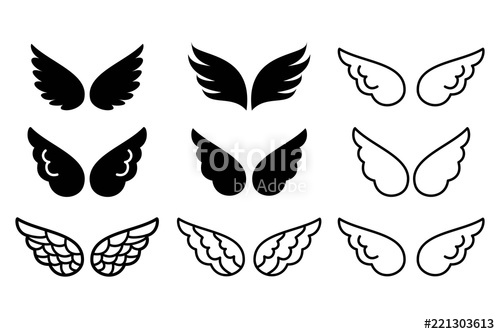 500x334 Wings Icon Vector Stock Image And Royalty Free Vector