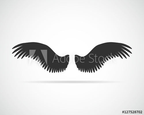 500x400 Wings Icon Vector Illustration