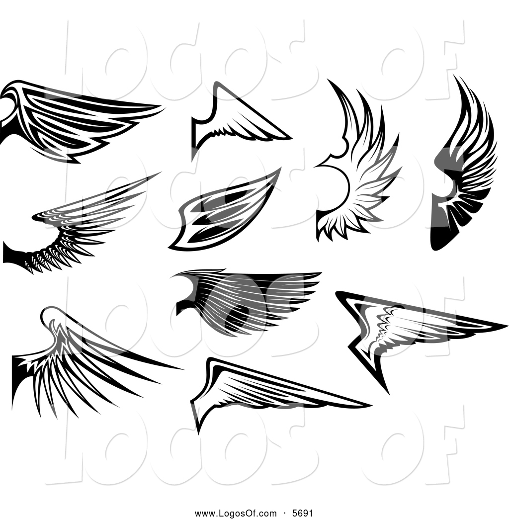 Logo Vector Of Black And White Wing Logos 1024x1044 Logo Vector Of Black And White Wing Logos