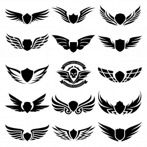 Set Of Design Elements Design For Icon And Wing Logo Vector 626x626 Set Of Design Elements Design For Icon And Wing Logo Vector