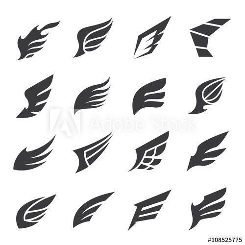 Wings Collectionwing Design Elements,wing Logo,vector 500x500 Wings Collectionwing Design Elements,wing Logo,vector