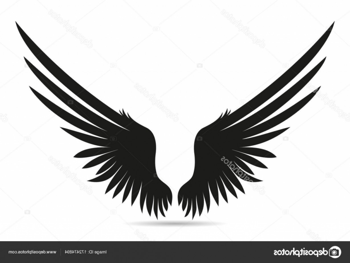 Stock Illustration Silhouette Wings Vector Illustration 1228x925 Stock Illustration Silhouette Wings Vector Illustration