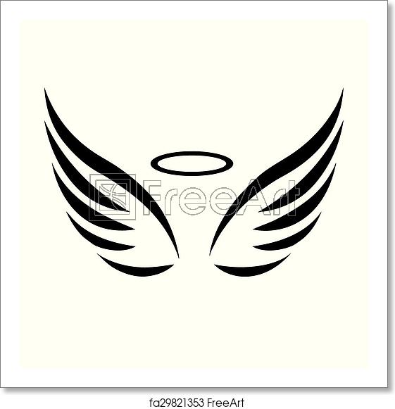 561x581 Free Art Print Of Vector Sketch Of Angel Wings Vector Sketch