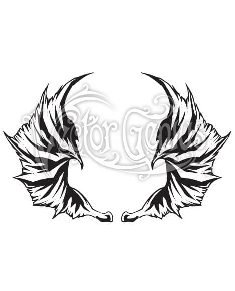 Graphic Raised Dragon Wings Vector Genius 468x580 Graphic Raised Dragon Wings Vector Genius