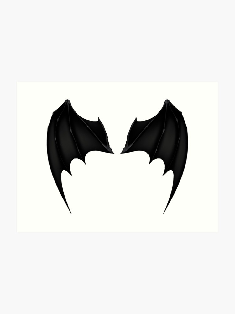 Black Demon Wings Vector Art Print 750x1000 Black Demon Wings Vector Art Print