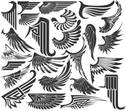 417x368 Wings Free Vector Download