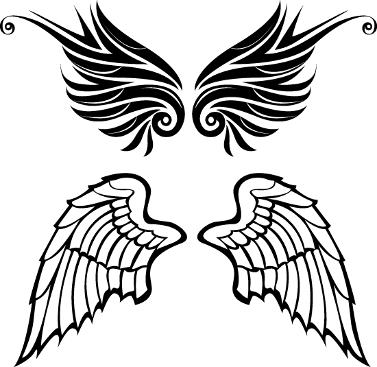 550x535 Angel Wings Vector