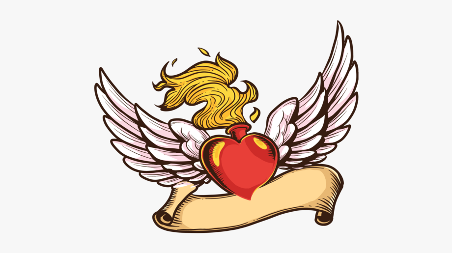 Flaming Heart Vector Illustration 920x515 Flaming Heart Vector Illustration