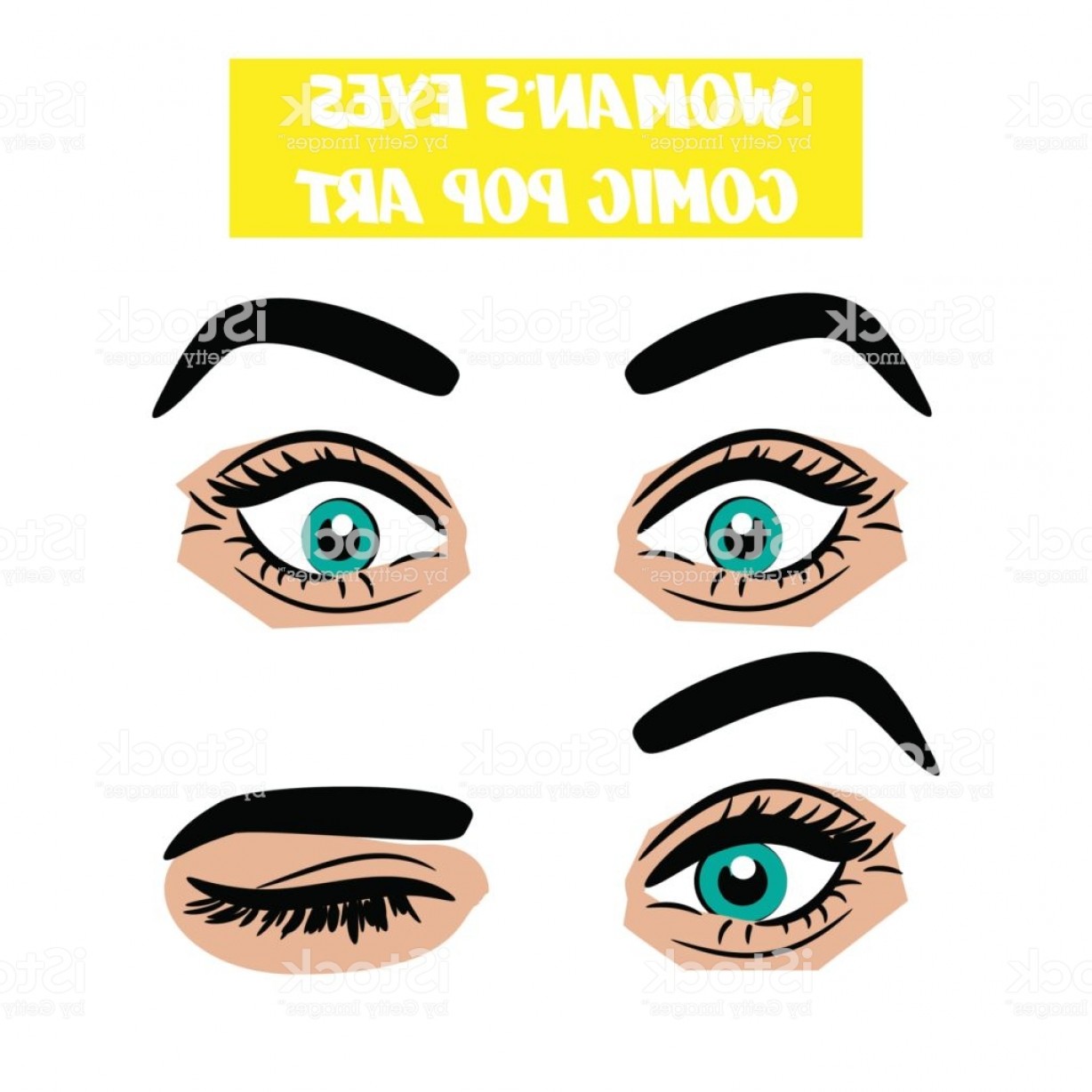 1228x1228 Pop Art Cartoon Comic Surprise Wink Woman Eyes Gm Createmepink
