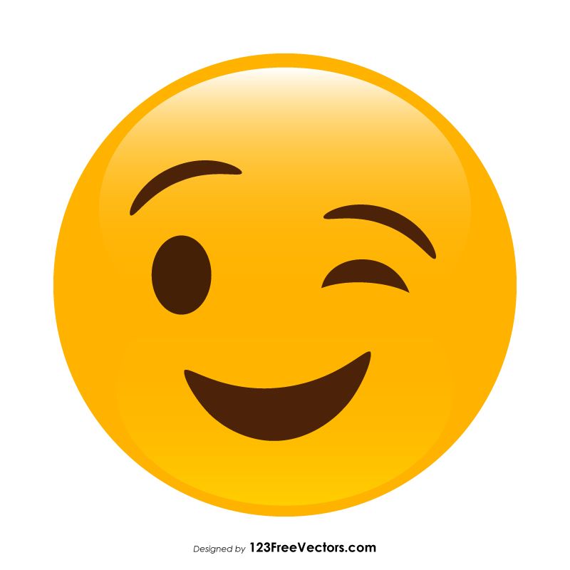 800x800 Wink Smiley Color Yellow Orange Smiley, Smiley Emoji, Emoji