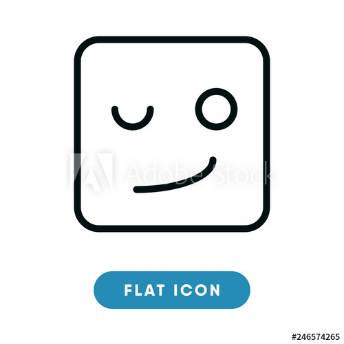 500x500 Wink Vector Icon