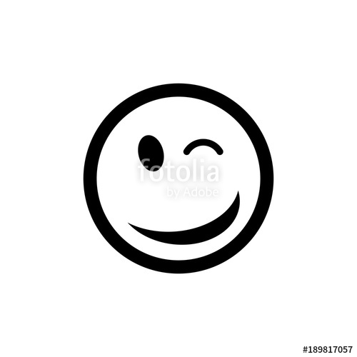 500x500 Wink Vector Icon Stock Image And Royalty Free Vector