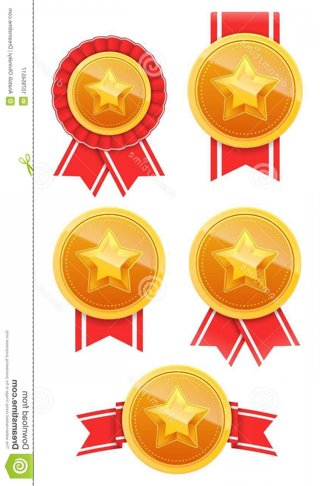 1026x1560 D Gold Medal Star Red Ribbon Winner Award Icon Best Choice Badge