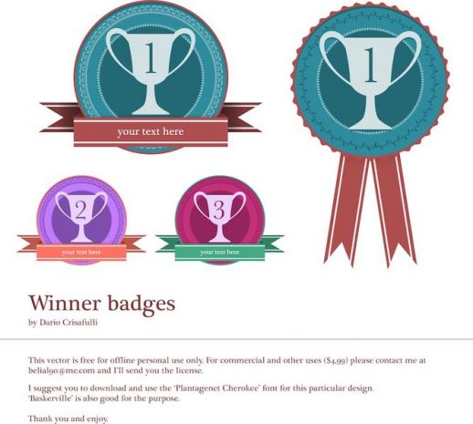 518x465 Winner Badge Vector