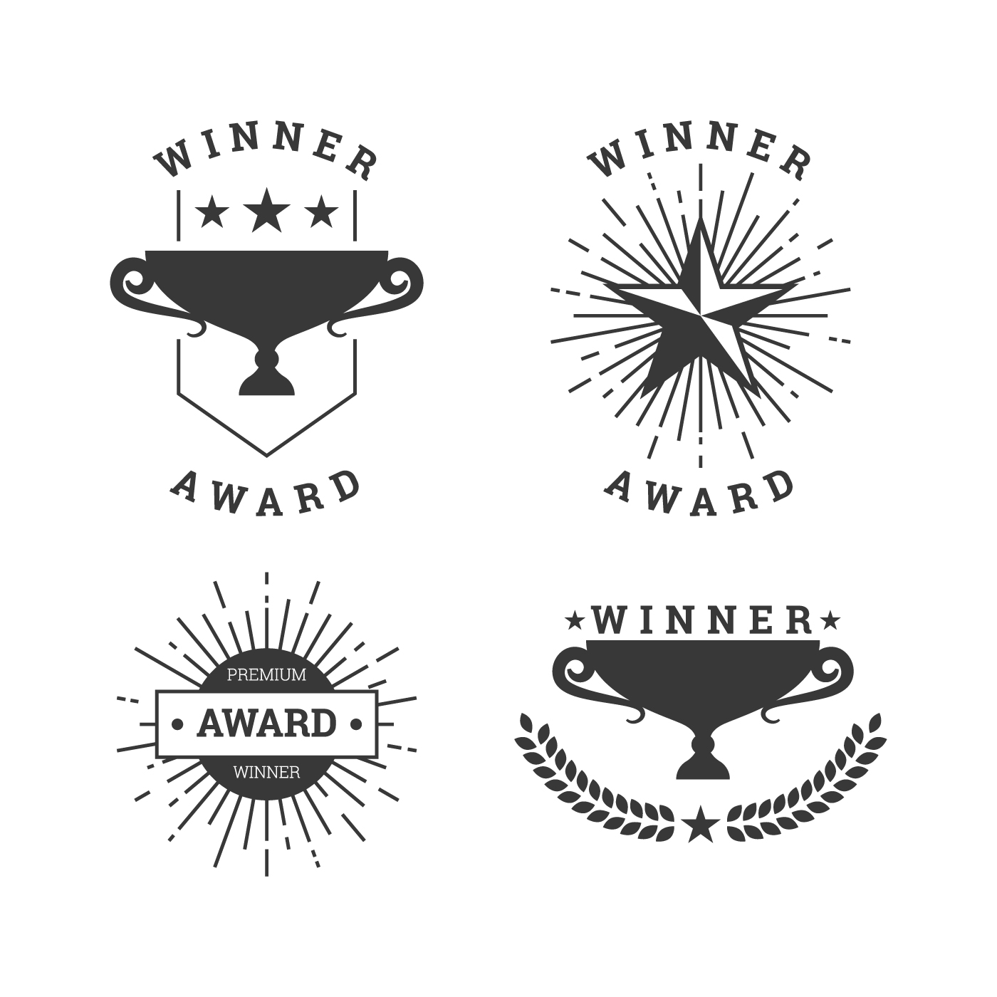 1400x1400 Champion Badge Free Vector Art