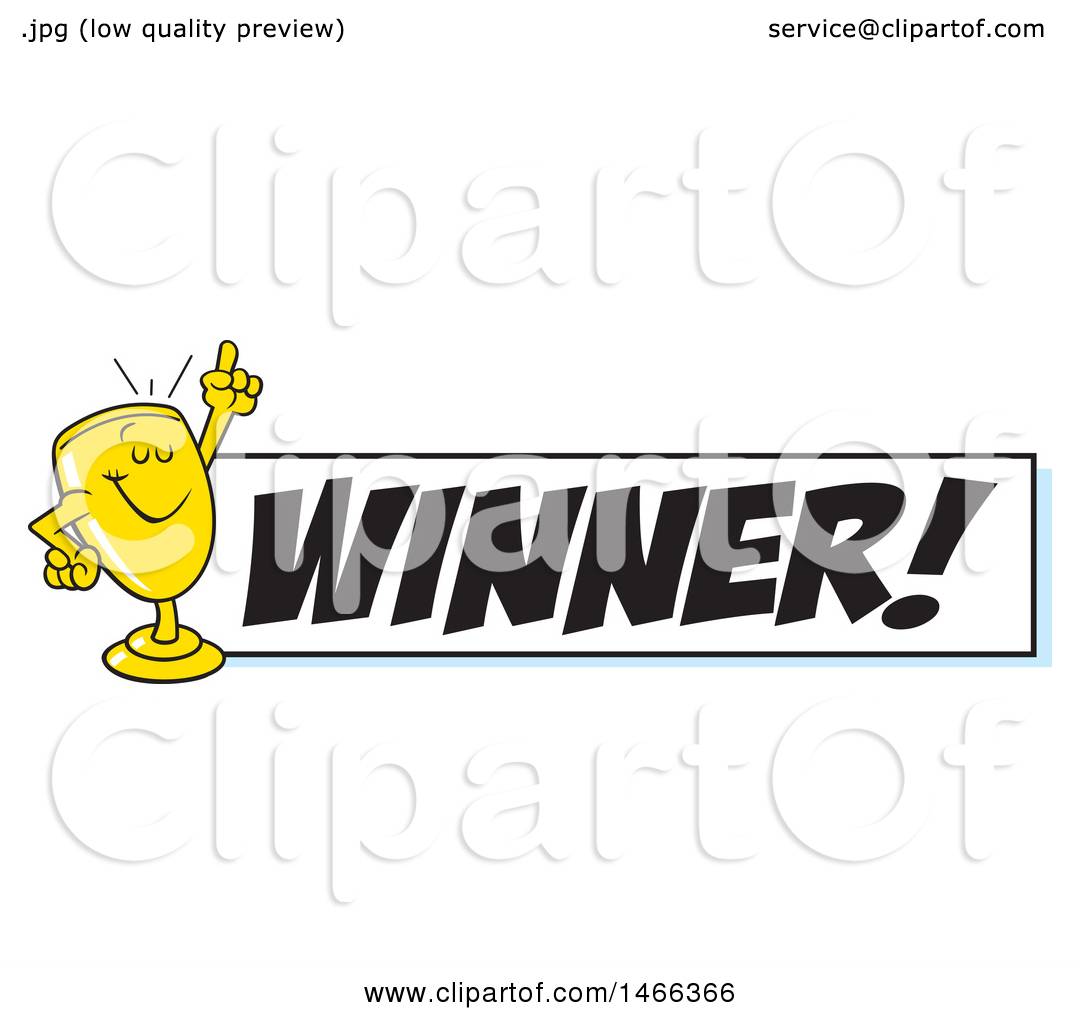 1080x1024 Clipart Of A Trophy Cup Character Holding Up A Finger
