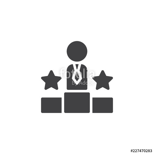 500x500 Winner Podium Vector Icon Filled Flat Sign For Mobile Concept