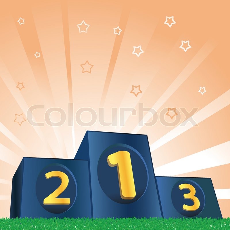 800x800 Winners Podium On Green Grass And Stock Vector Colourbox