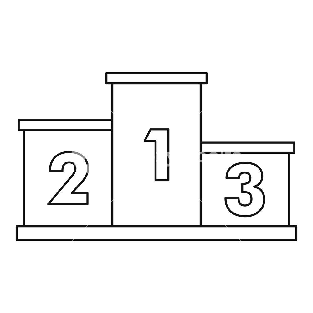 1000x1000 Empty Winners Podium Icon Outline Illustration Of Empty Winners