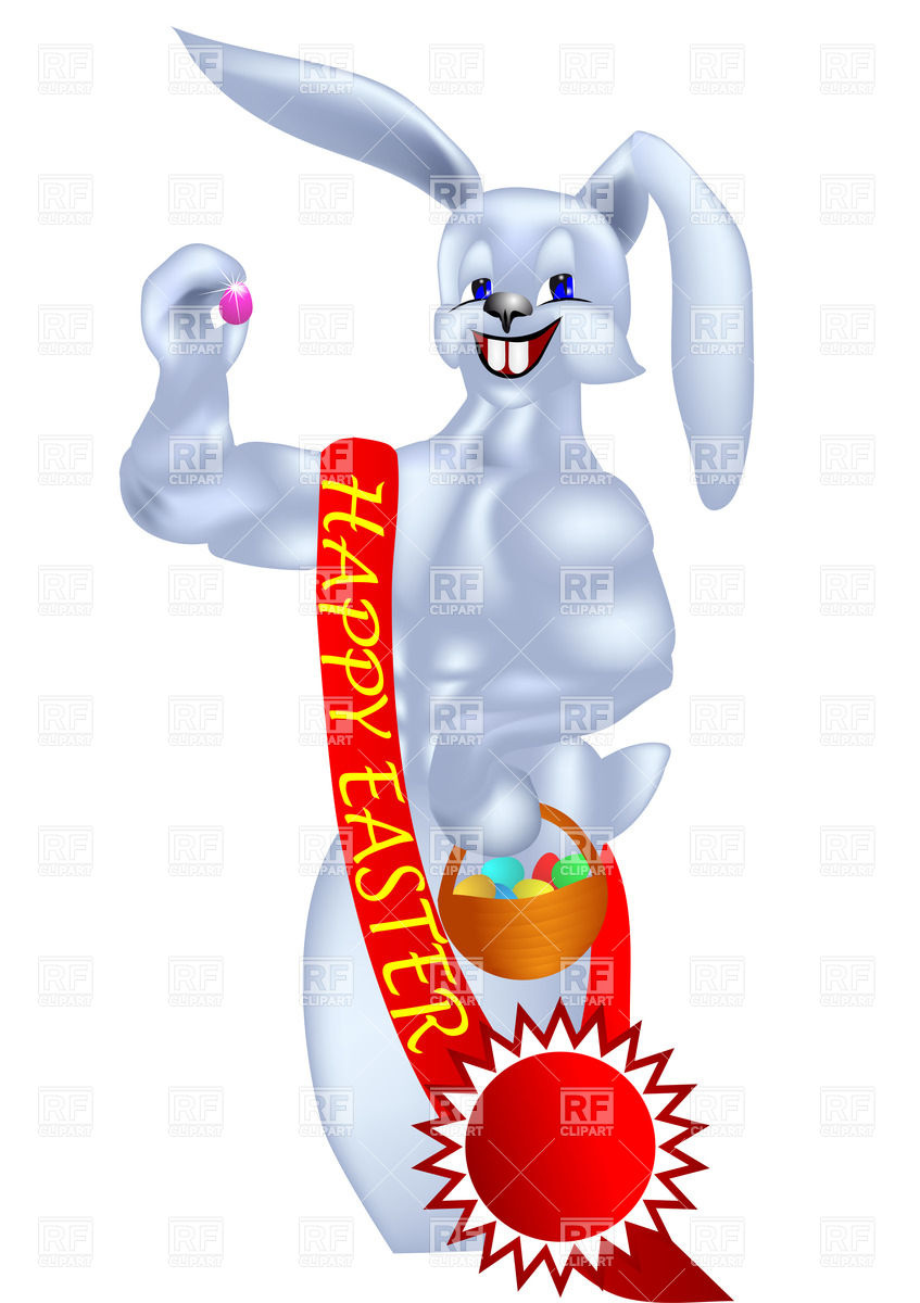 847x1200 Easter Bunny With Winner Ribbon Vector Image Of Plants And Animals