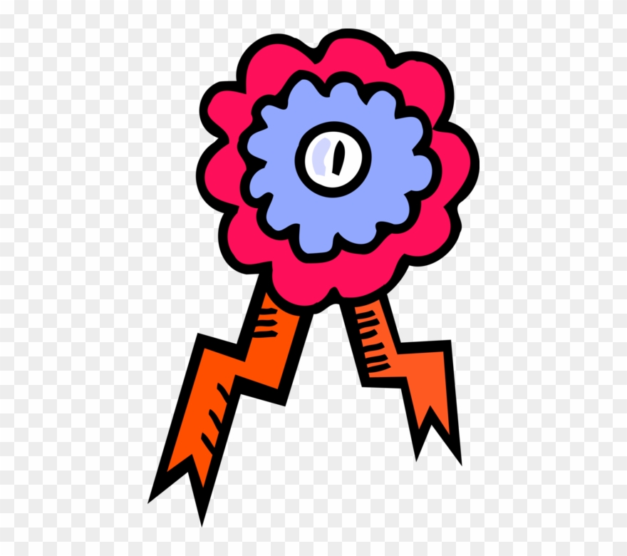 880x780 First Place Prize Ribbon Vector Image Illustration Clipart
