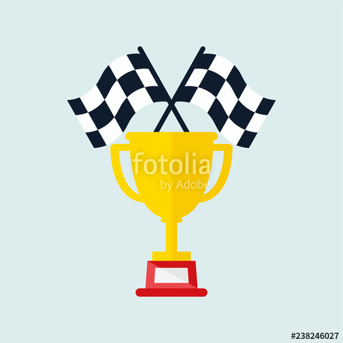 500x500 Race Cup Winner Vector Illustration Stock Image