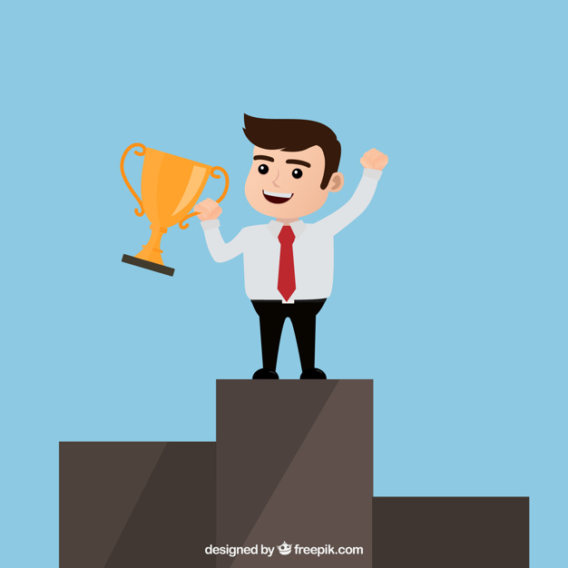 626x626 Winner Business Character Vector Free Download