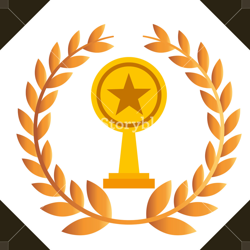 1000x1000 Movie Awards Prize Star Winner Vector Illustration Royalty Free