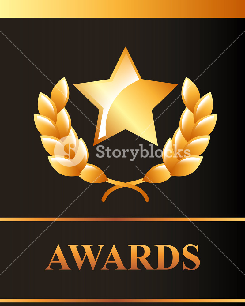 800x1000 Movie Awards Sign Star Recognition Winner Vector Illustration