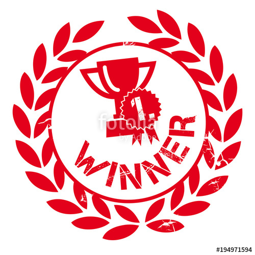 500x500 Red Stamp With Laurel Winner