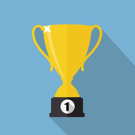 450x450 Gold Trophy Cup Winner Vector Illustration Royalty Free